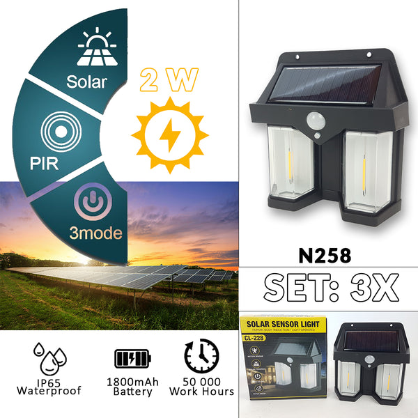 LED solarne vrtne svetilke 3 kosi N258