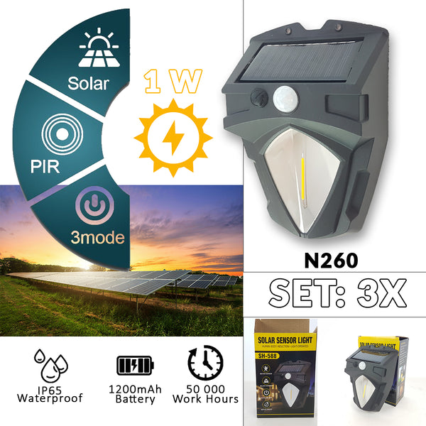 LED solarne vrtne svetilke 3 kosi N260