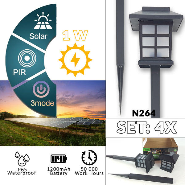 LED solarne vrtne svetilke 4 kosi N264