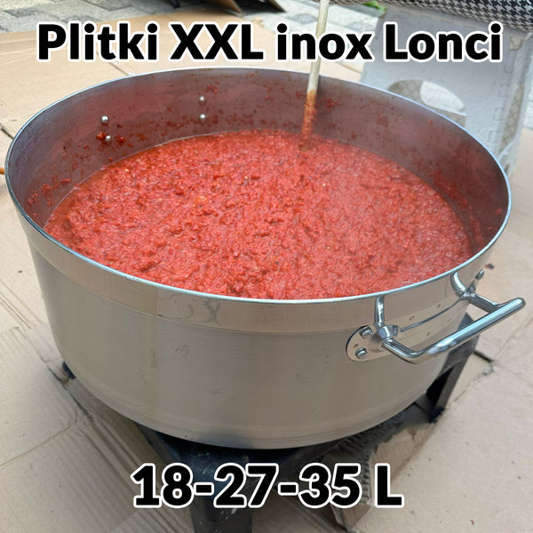 Plitki XXL lonci iz nerjavečega jekla 18-27-35 L